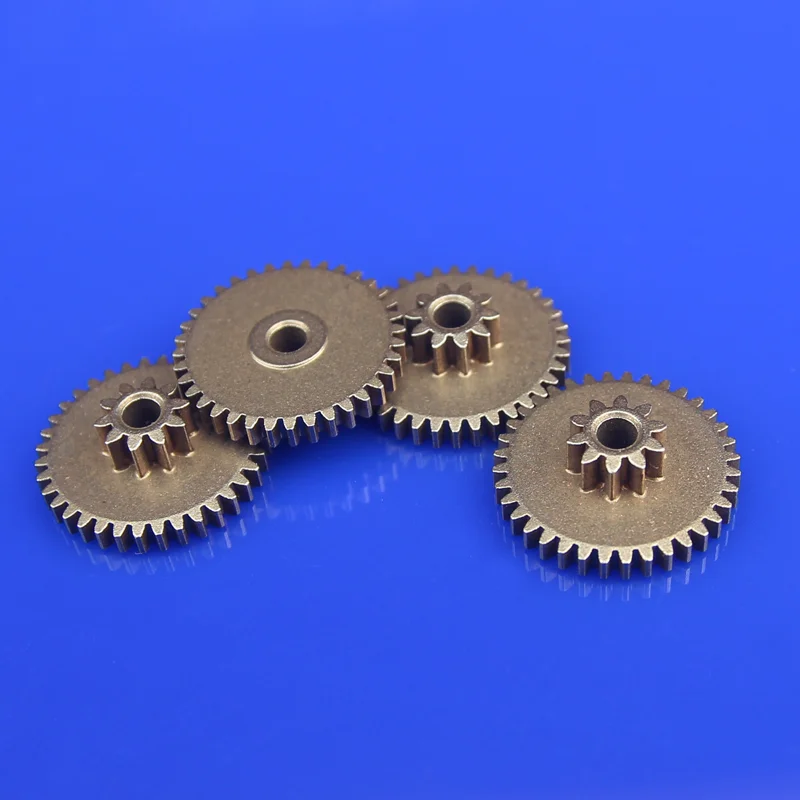 300Pcs Double gear 10 teeth/36 teeth 0.6/0.5 module inner hole 2 metal gear + 300Pcs 0.5 mold 64 teeth inner hole 4MM