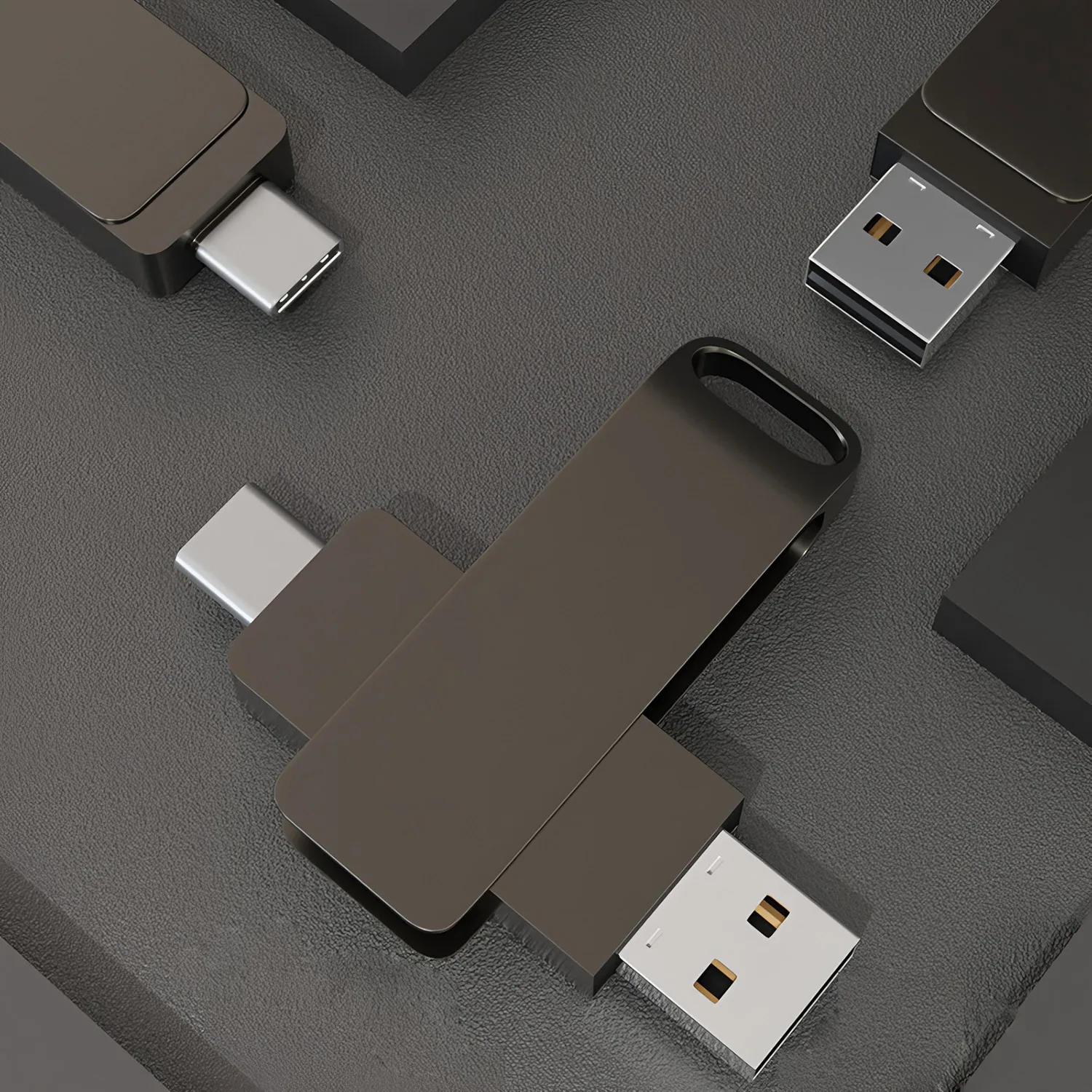 USB Flash Drive USB 2.0 Type C Memory Stick Dual Slot USB Flash Drive 8GB 16GB 32GB 64GB 128GB For Mobile Phone Compute