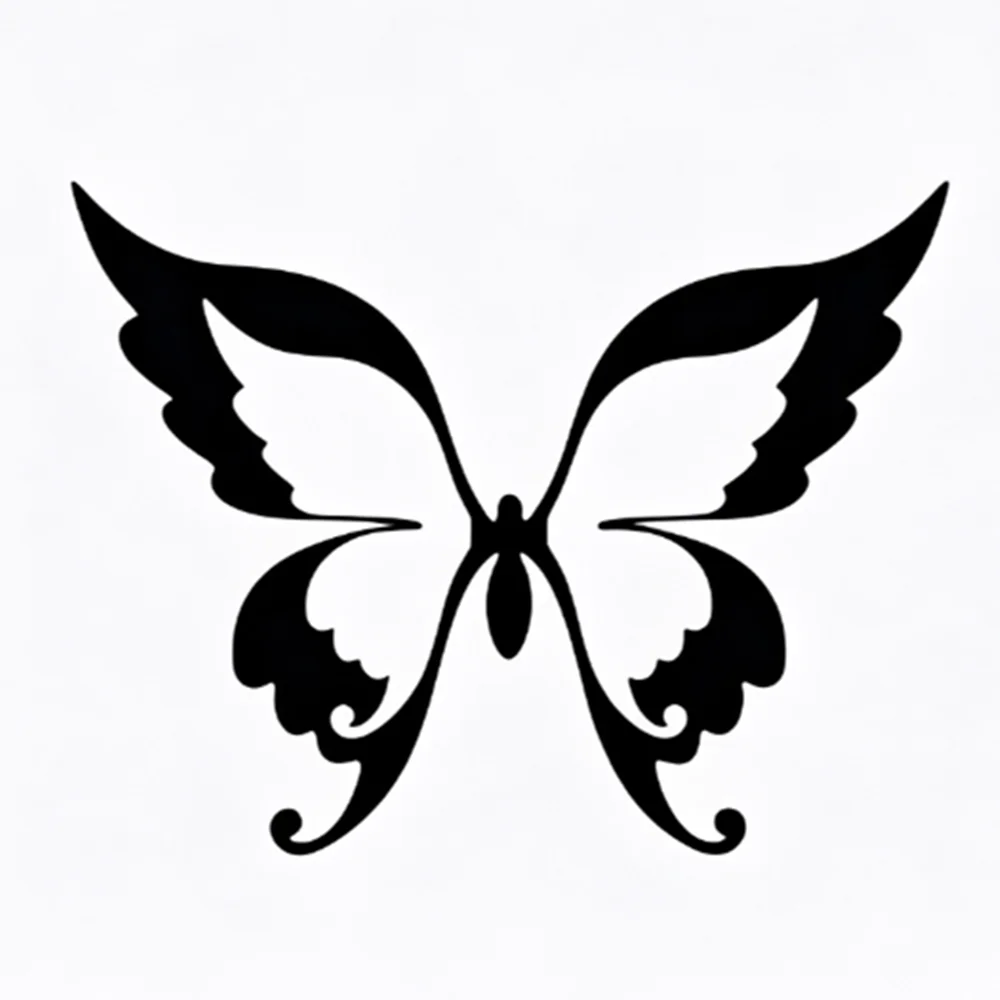 Butterfly Vinyl Car Sticker, Beautiful Swirl Wing Decal, Waterproof Auto Window Bumper Decor Sticker for Vehicle Truck SUV