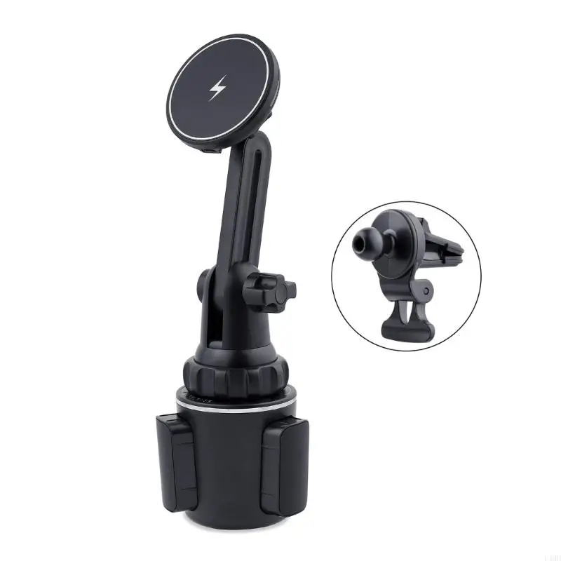 

L4MD CAR CUP HOLDER COMTROWN MONTRPHON MONTRPHONE с WirelessCharger для iOS Phone 12 13 14