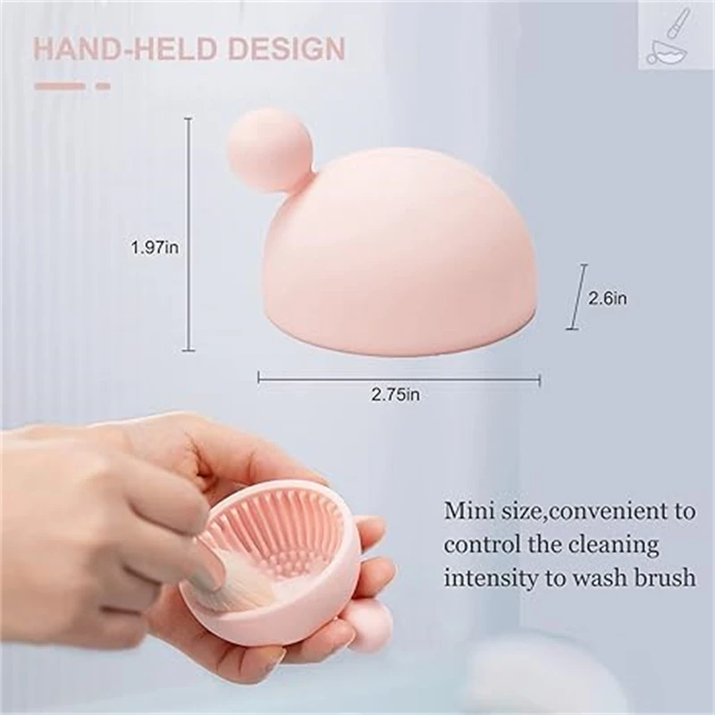 Makeup Brush Cleaner Cosmetic Bowl Cleaning Mat Soft Silicone Make Up Remover Scrubber Board Pad Brush Washer Drying Tool