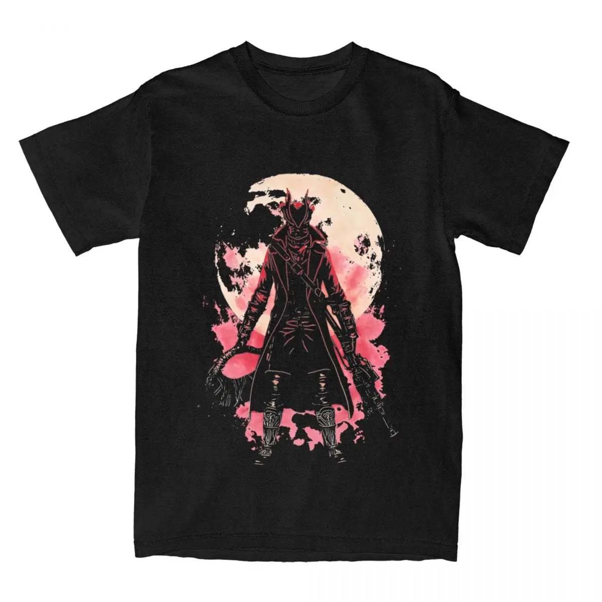 Streetwear T Shirt The Hunter Dark Souls Cotton T-Shirts bloodborne Hippie Tee Shirt for Men Summer Pattern Short Sleeve Tops