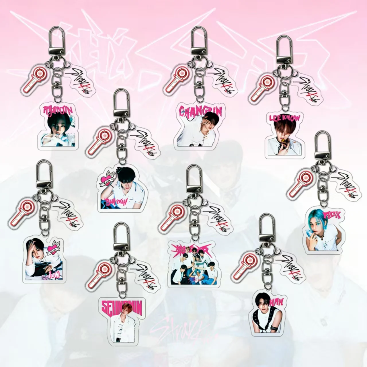 

Новый SKZOO KPOP STRAYKIDS альбом звезда брелок комплект из трех предметов BANG CHAN FELIX HYUNJIN сумка кулон коллекция подарок