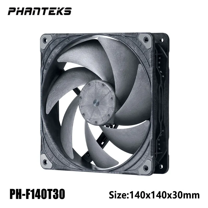 

Phanteks PH-F140T30 140cm High Wind Pressure Industrial Grade Cooling fan Vapo Bearing 4pin PWM Remperature Control Silent Fan