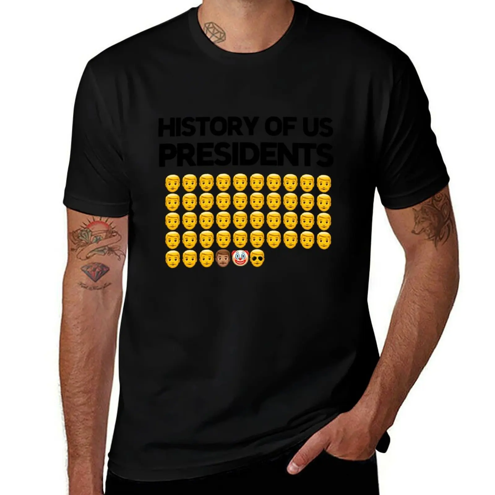 History of US Presidents T-Shirt Casual Pattern Print Tee Shirt T-Shirt