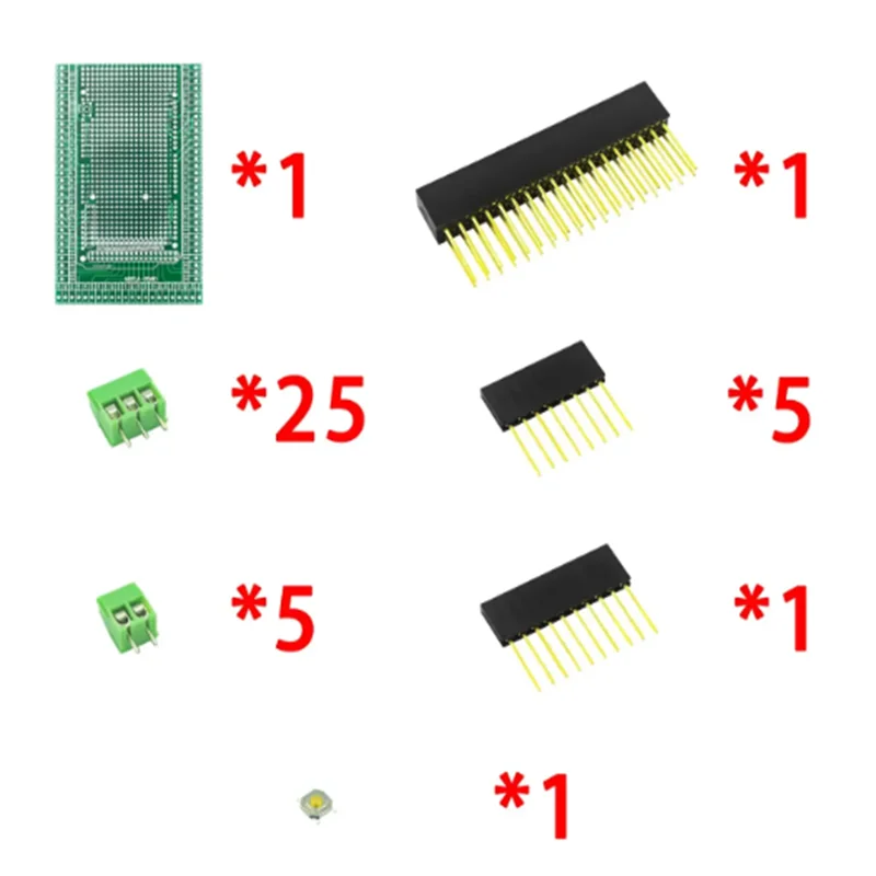 Compatible With MEGA2560 Double-side PCB Prototype Screw Terminal Block Shield Board Kit For Arduino Mega 2560 R3