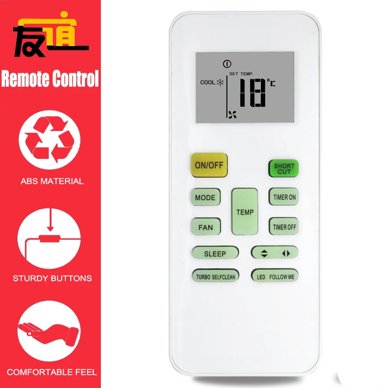 

RG52A2/BGEF Air Conditioner Remote Control Compatible with Midea models: RG52A/BGCF, RG52E2/BGEF, RG52A8/BGEF, RGB2A9/BGEF