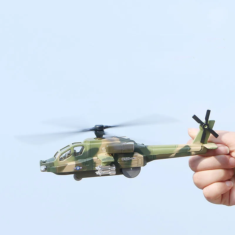 Quality alloy pull back 1:72 armed helicopter model,simulation sound and light aircraft toy,Diecast alloy toys,free shipping