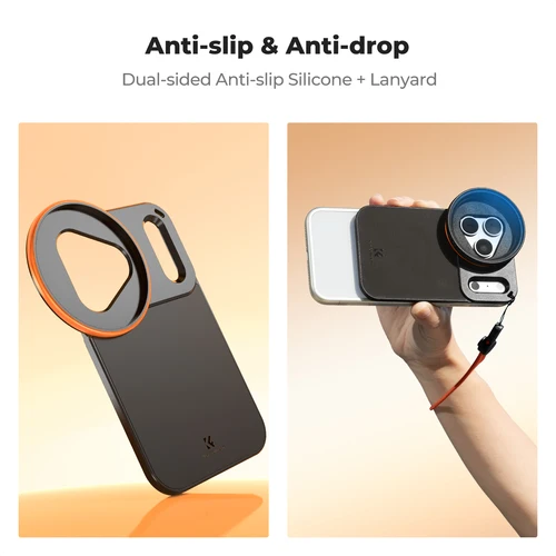 Imagen 2 del producto K&F CONCEPT Soporte de filtro metálico compatible con iPhone 17 Pro / 17 Pro Max, soporte Magsafe, compatible con filtro roscado de 58 mm