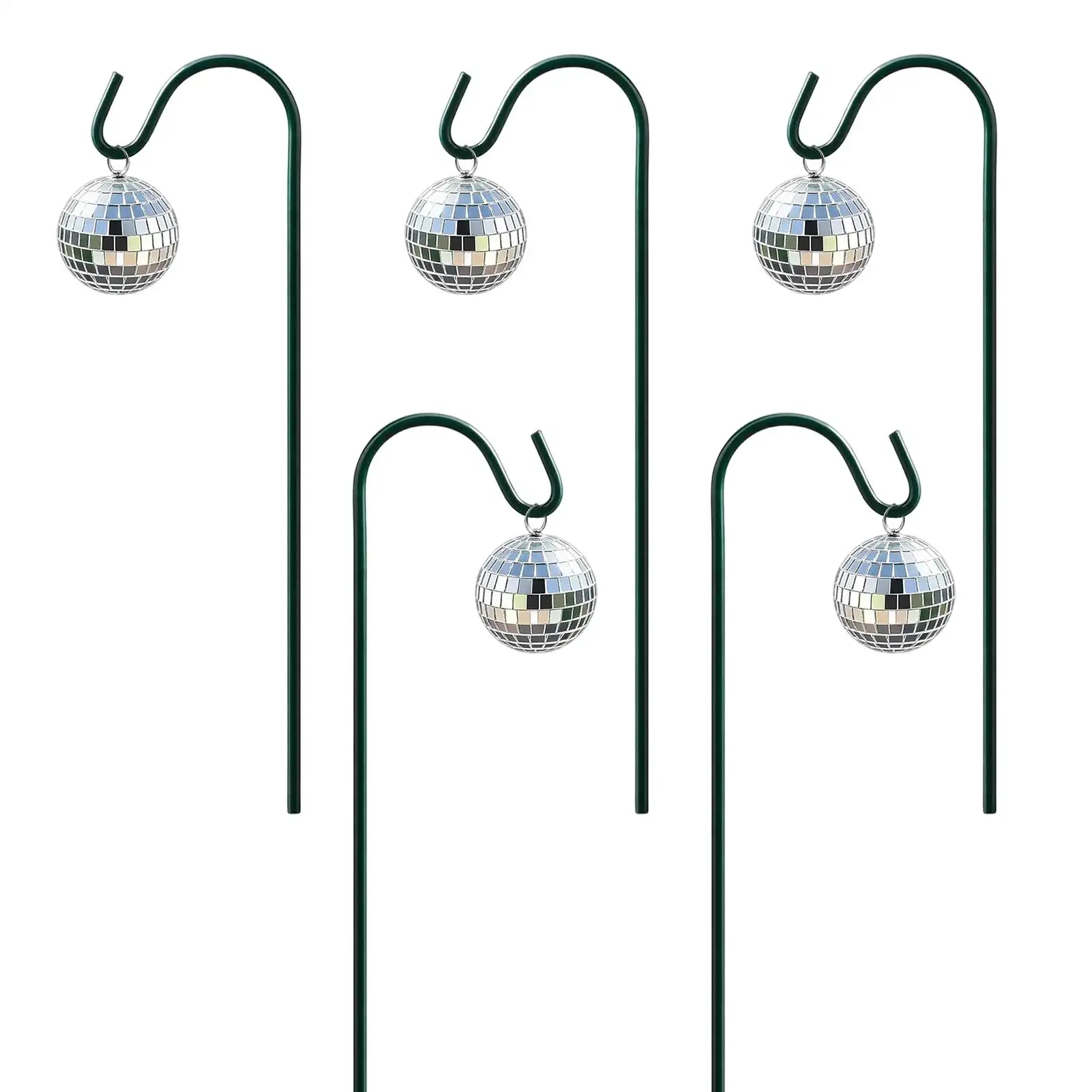 Stakes For Outdoor Plants 5 Piece Globe Flower Picks Disco Ball Plant Stake For Planter Patio Lawn Walkway Home Pathway Indoor