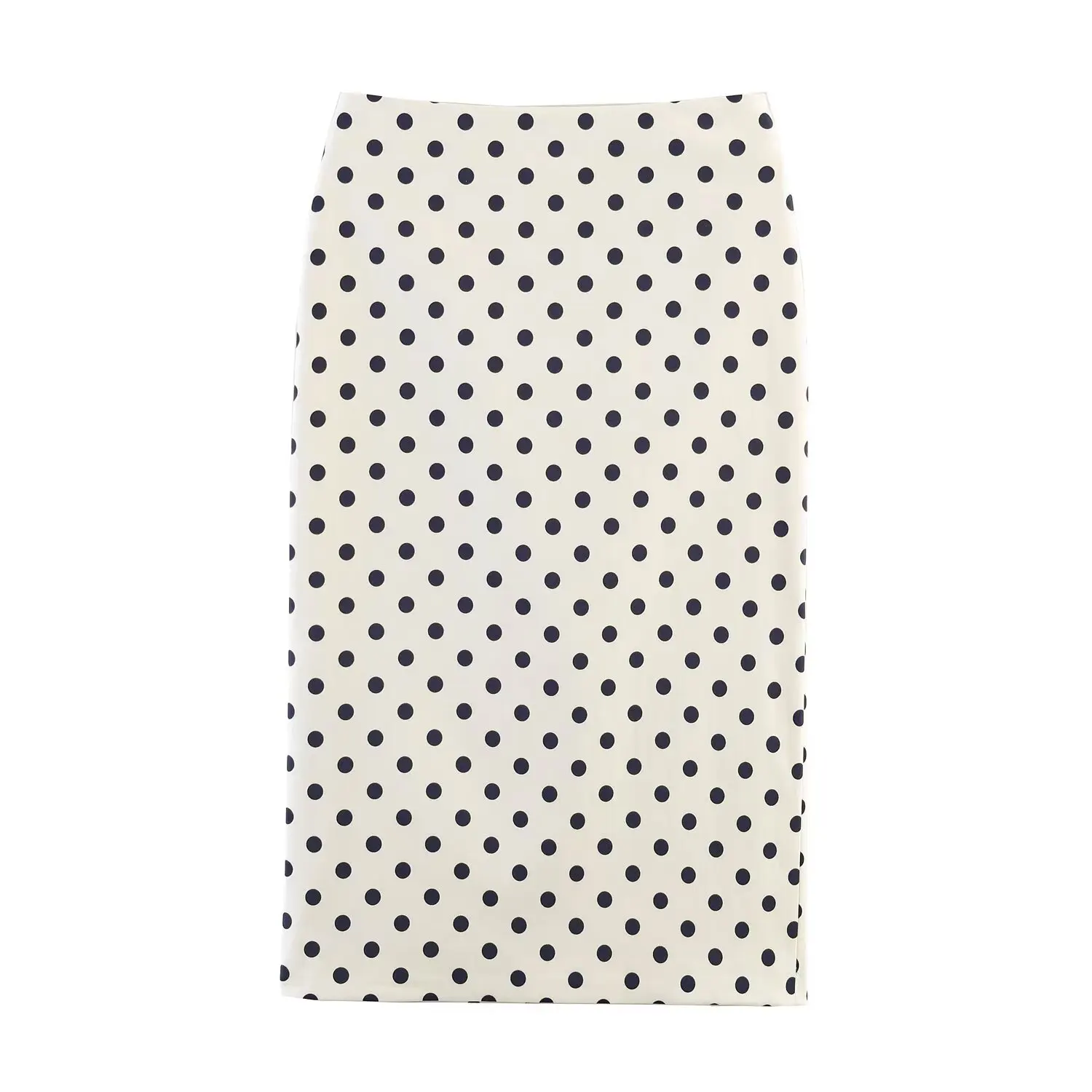 Women's Skirts Summer Female Polka Dot High Waist Midi A- Line Skirts Lady Straight Cut Fashionable Commute Half Skirts