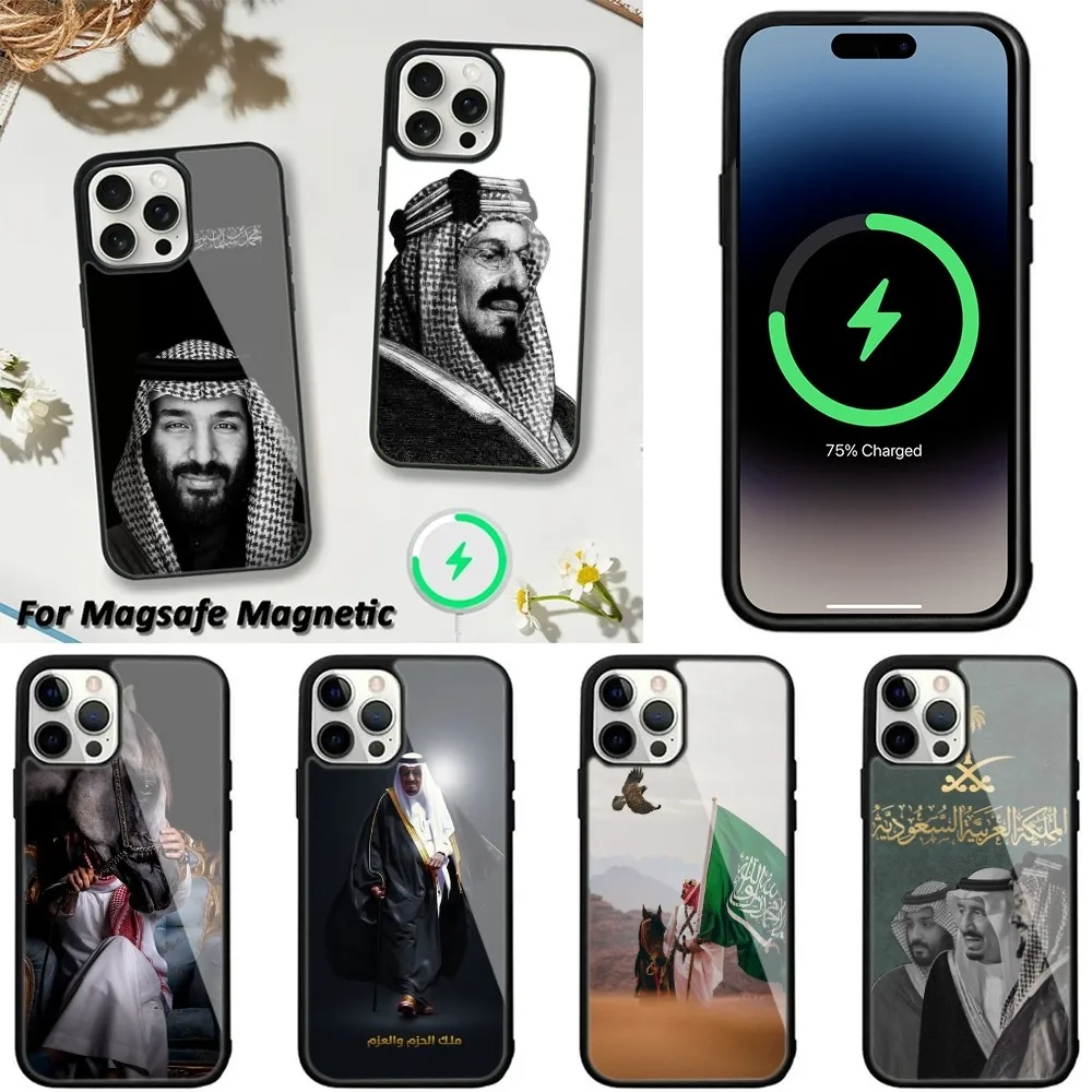 S-Salman Saudi A-Arabia Phone Case For iPhone 15,14,13,12,11,Plus,Pro,Max,Mini,Magsafe,Magnetic,Wireless,Charging