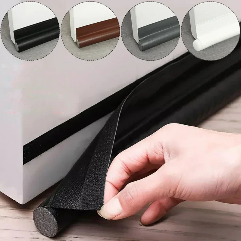 

5/1PCS Adjustable Door Bottom Sealing Strip Cutable Under Door Gap Draft Blocker Stop Windproof Insulation Foam Weather Strips