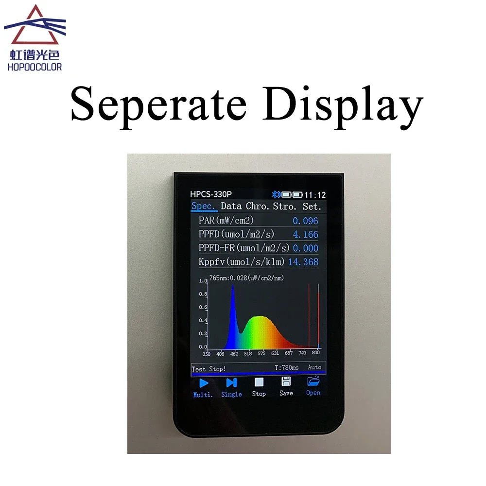 Wireless Bluetooth Spectrometer HPCS-330P Par Light Meter PPFD Measurement Led Spectrum Analyzer