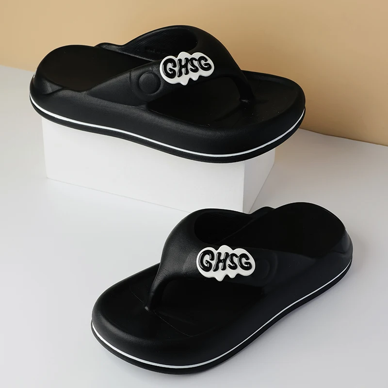 Solid Color Non-slip Leisure Couple Slippers Women Summer Beach Slippers Outdoor Women Flip Flops Breathable Beach sandals women