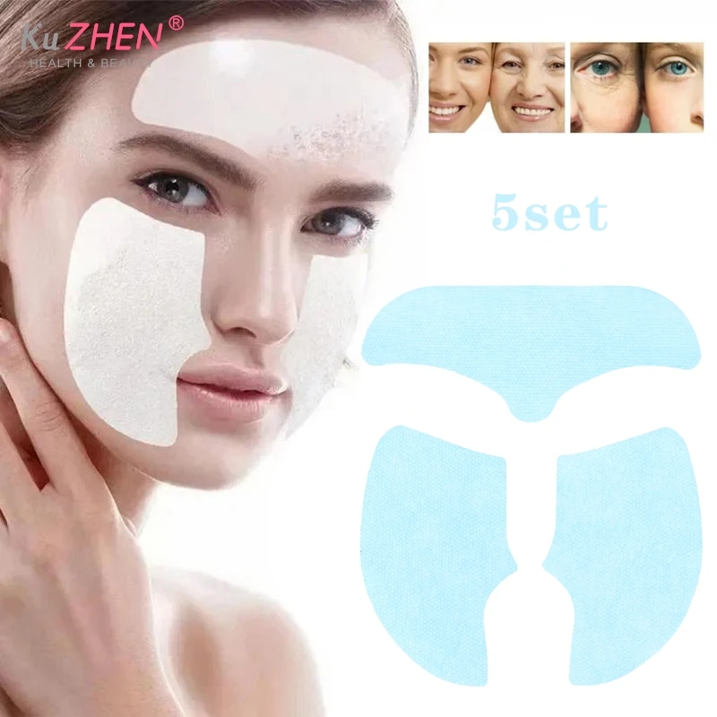 1/5Set Soluble Collagen FaceMask Hydrolyzed Film Anti Aging Moisturizing Mask Fade Fine Lines Firming Lifting Gel Skin Care Tool