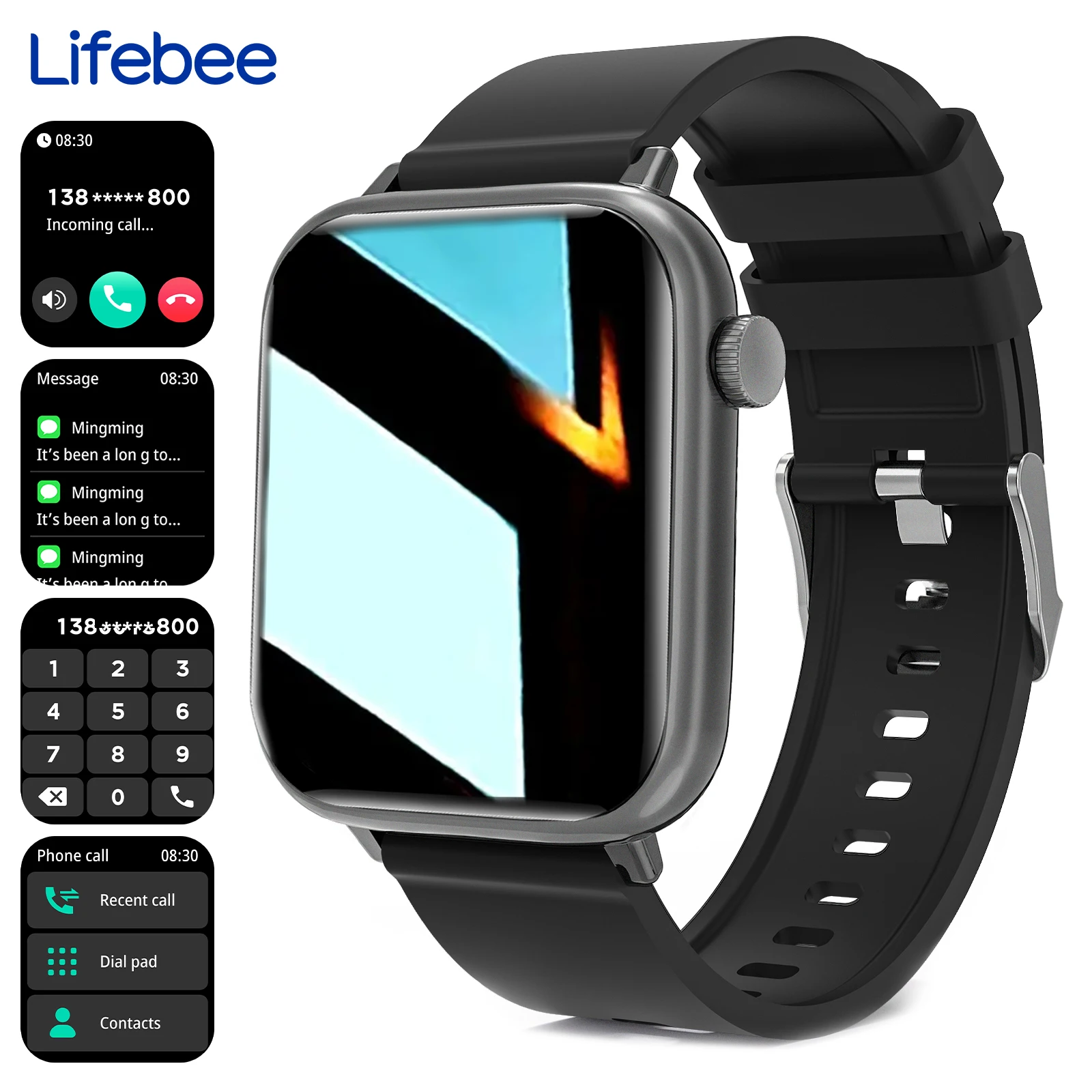 LIFEBEE 2025 NEW Watch Smart Watch  1.83'' BT Call   Fiteness Tracker Sport Watches Women Smartwatch For Apple Android