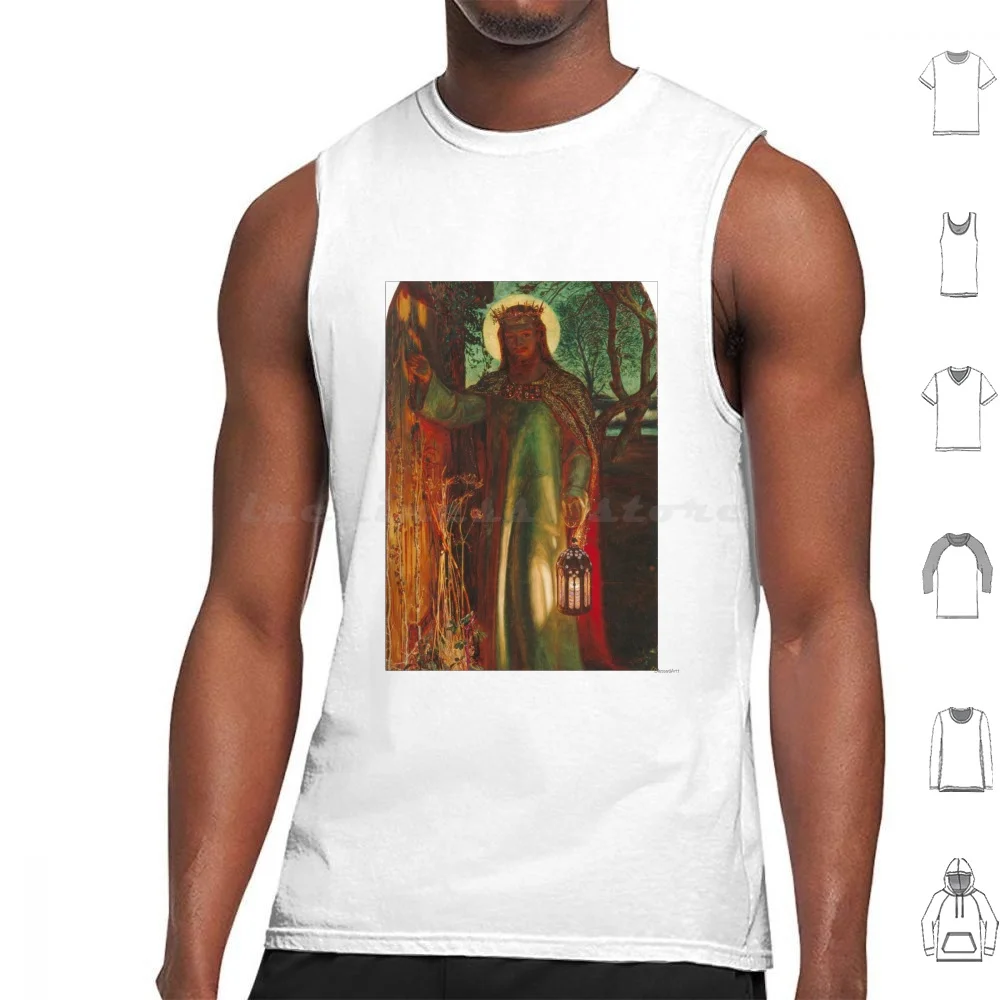 William Holman Hunt-The Light Of The World Tank Tops Print Cotton William Holman Hunt The Light Of The World Hunt