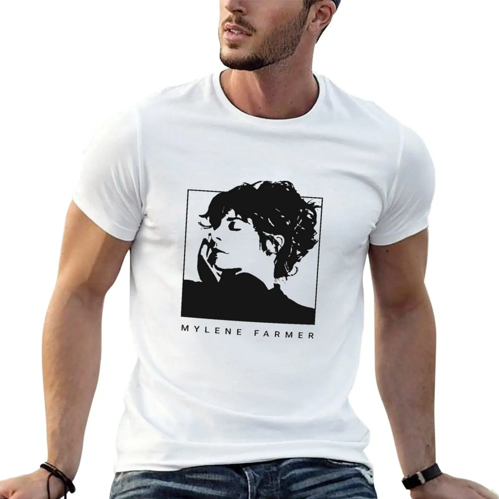 Mylène Farmer T-Shirt t shirts for man graphic funny t shirt man plain T-Shirt