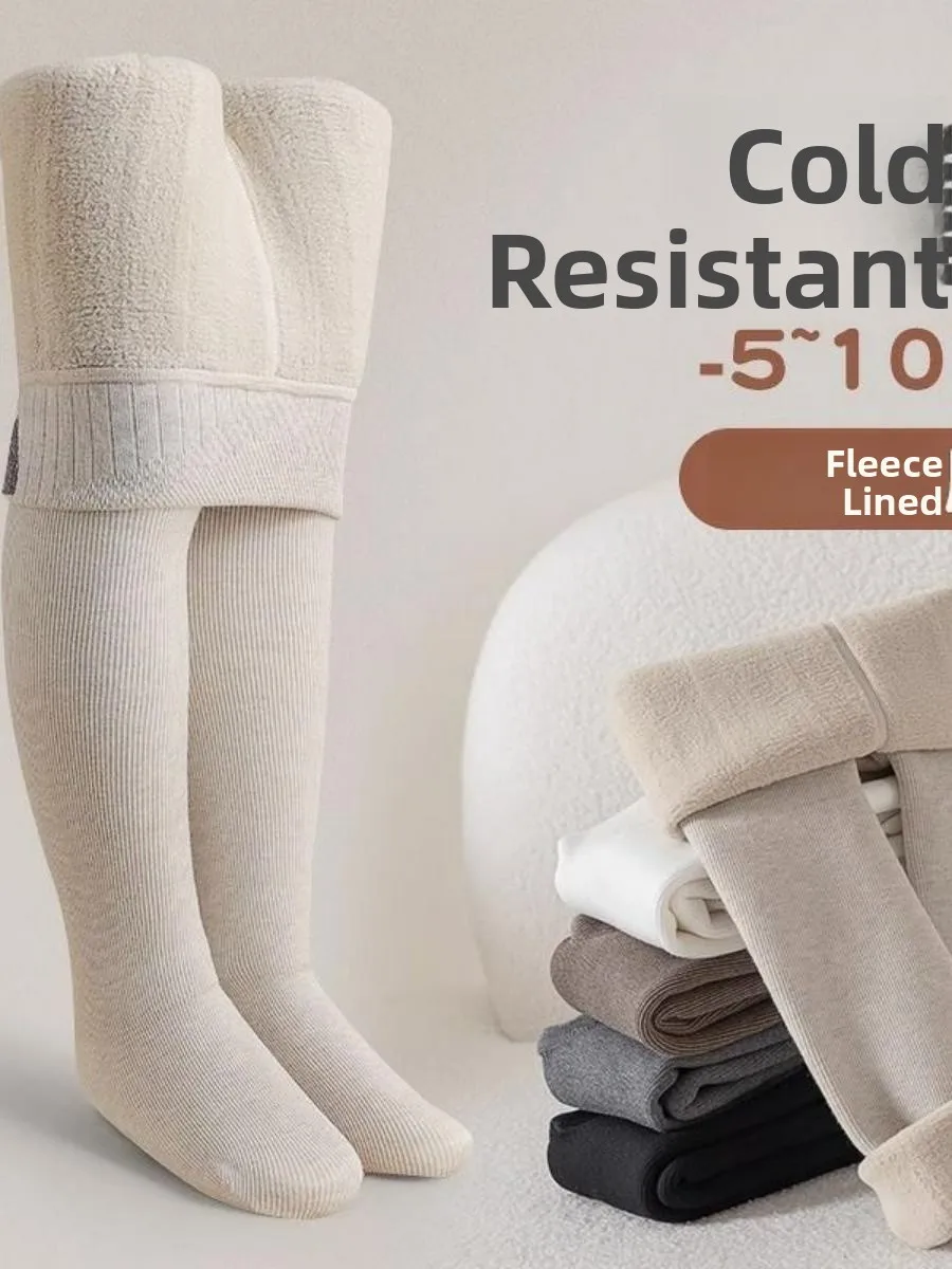 

Thiened Fce Baby Girls Winter Bot Pants Footed Tights Warm All-Match Children's Clothing Soft Stretchy Leggings