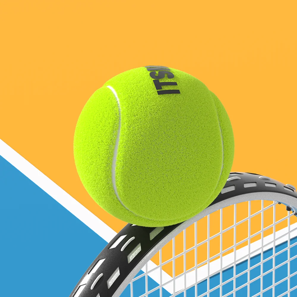 Pelotas de tenis con bolsa de transporte de malla, pelota de práctica de alta elasticidad, pelotas de juego para perros, adiestramiento al aire