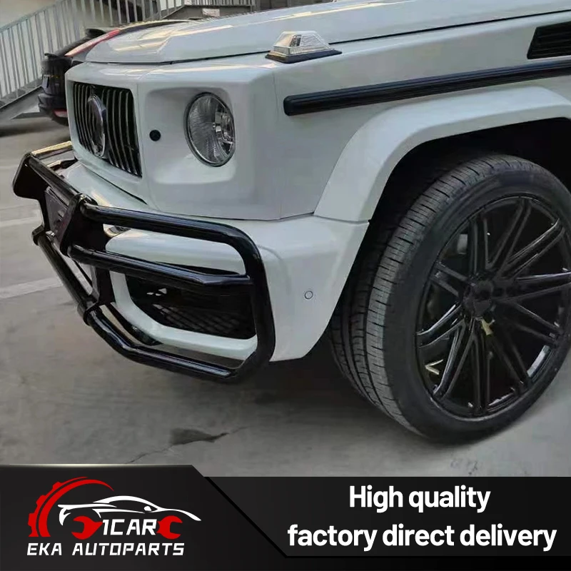 Stainless Steel Front Bull Bar for Mercedes-Benz G-Class W464 G63 2019-2024 4x4 Off Road Front Bumper Guard Brush Guard Protecto view 4