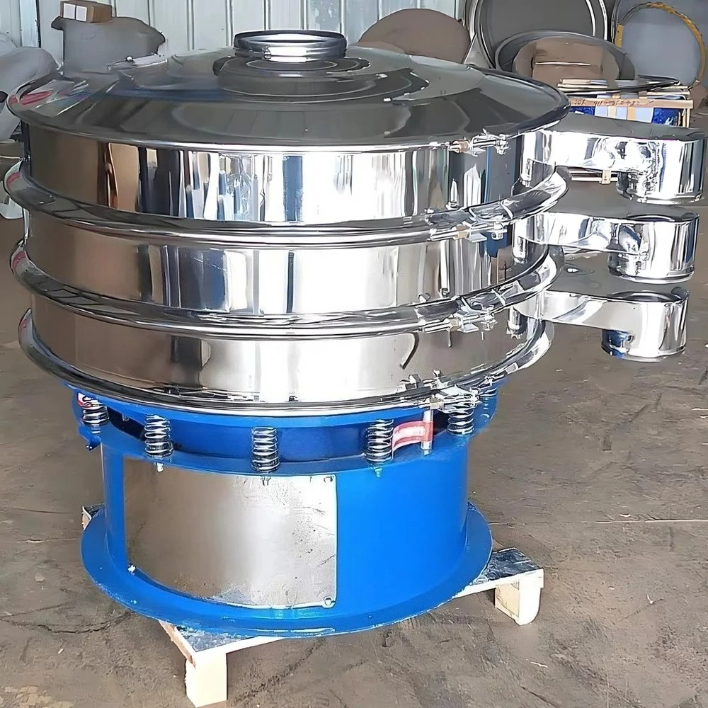 Flour Sieving Machine Sanitary Design Rotary Vibrating Screen for Food  Industries