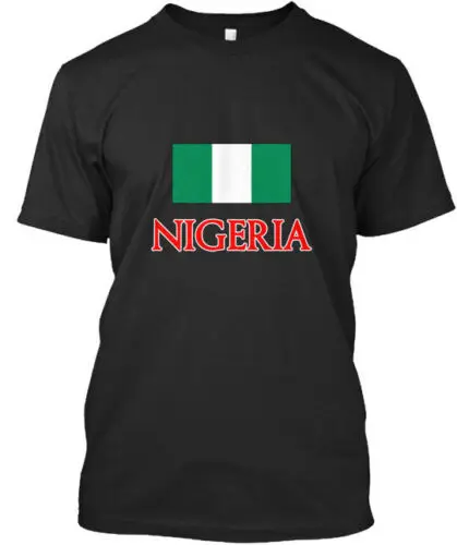 Nigeria Flag Design - Premium T-Shirt Made in the USA Size S to 5XL