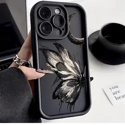 Retro Fashion Flower Butterfly Phone Case for OPPO Reno 11 10 5G 6 8 11 10 Pro 7 4G 4 5 6 Lite A38 A78 A98 A57 A77 A77S Cover