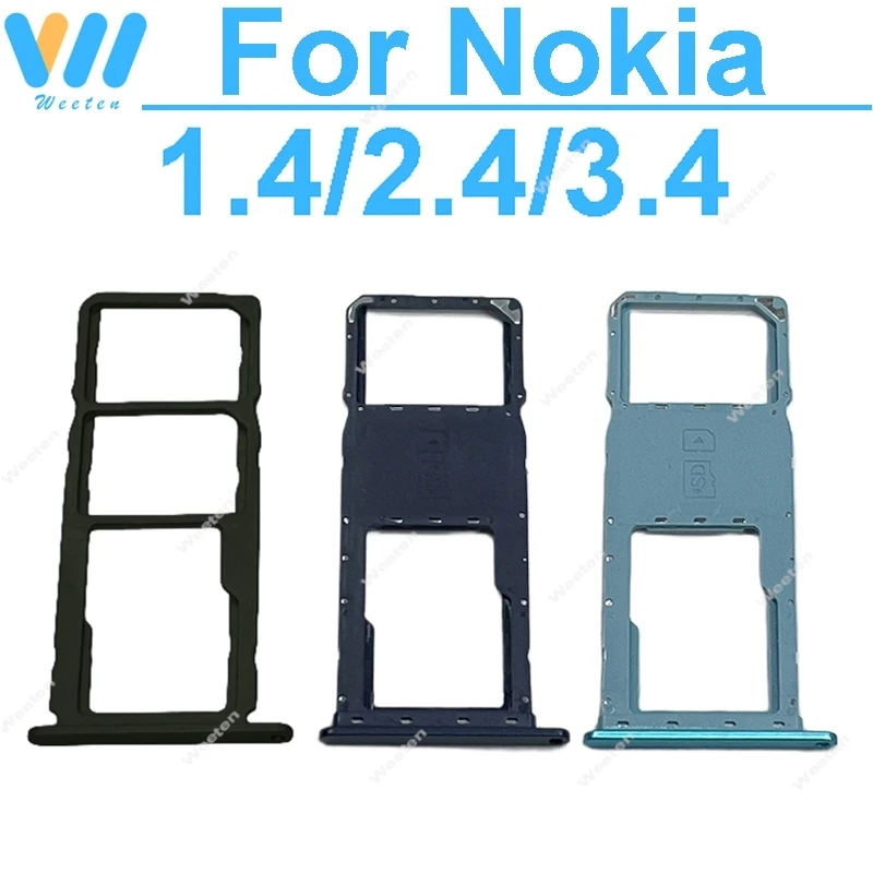 

Для Nokia 1.4 2,4 3,4 лоток для SIM-карты, держатель слота для чтения SIM-карт, адаптер для гнезда для карт, запасные части для ремонта