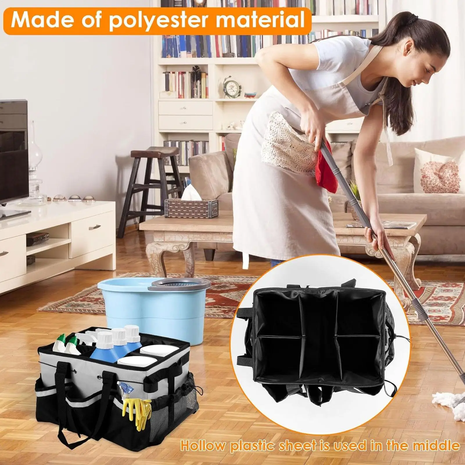 

Cleaning Bag Cleaner Organizer With Handle Tools Organizer Wearable Tote For Camping Bathroom Dorm Car Shower College Kitchen