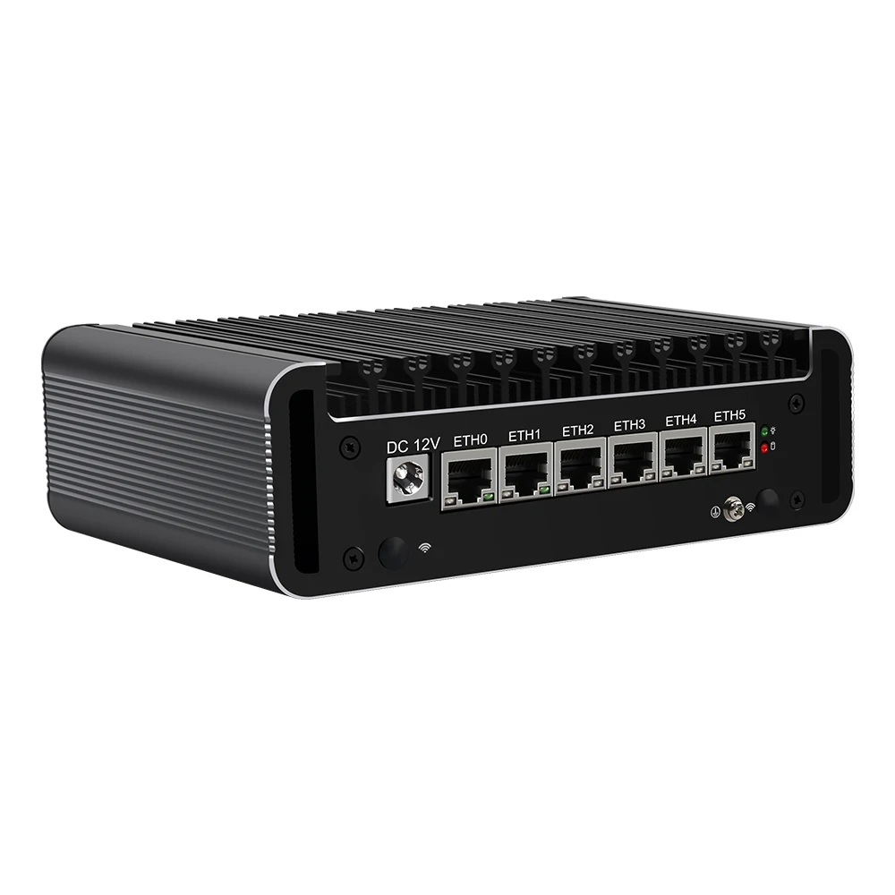 Firewall Appliance Mini PC Intel Core i7 1165G7 i5 1135G7 Quad Core 6x Intel I226 2.5G Ethernet VPN Router PC AES-NI 1xDB9 COM