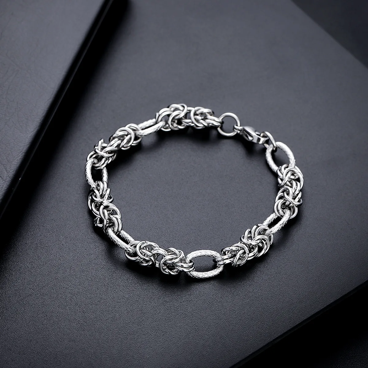 الرجعية الفولاذ المقاوم للصدأ الكوبية ربط سلسلة سوار للرجال النساء الشرير القوطية الهيب هوب مجوهرات للجنسين منفعل زوجين اكسسوارات هدية