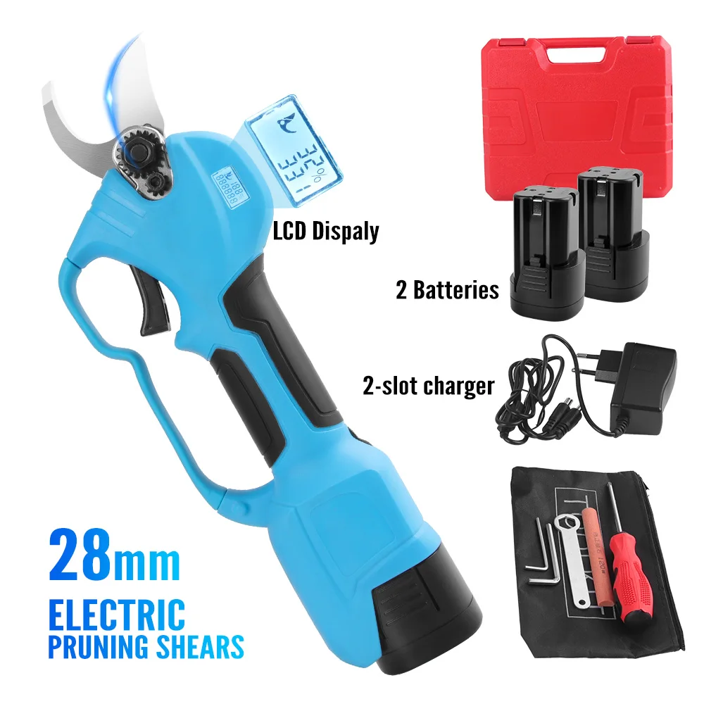 Cordless Pruner Lithium-ion Pruning Shear 16.8V Efficient Scissors Bonsai Electric Tree Branches Garden Tools Electric