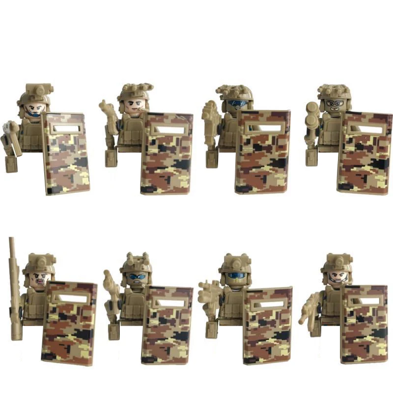 Mini City Construction Figures Building Block Police Fireman Ww2 Military Soldier Movies Characters Figurine Brick Children Toys