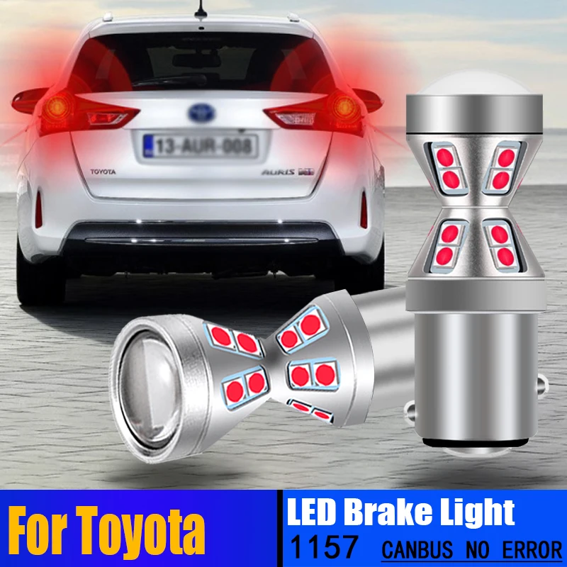 2pcs Canbus LED Brake Light Bulb Tail Stop Lamp P21/5W 1157 BA15D For Toyota Auris 2013-2015 Aygo 2005-2013 Hiace1995-2012 Hilux