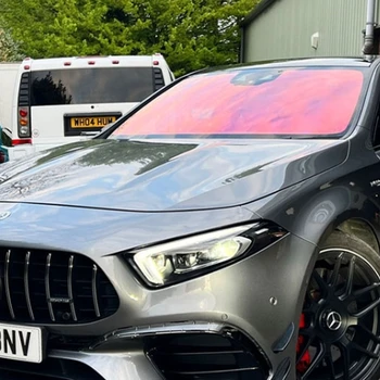 50x200cm red chameleon car window film sun protection film front sun block window tinting foil UV heat block