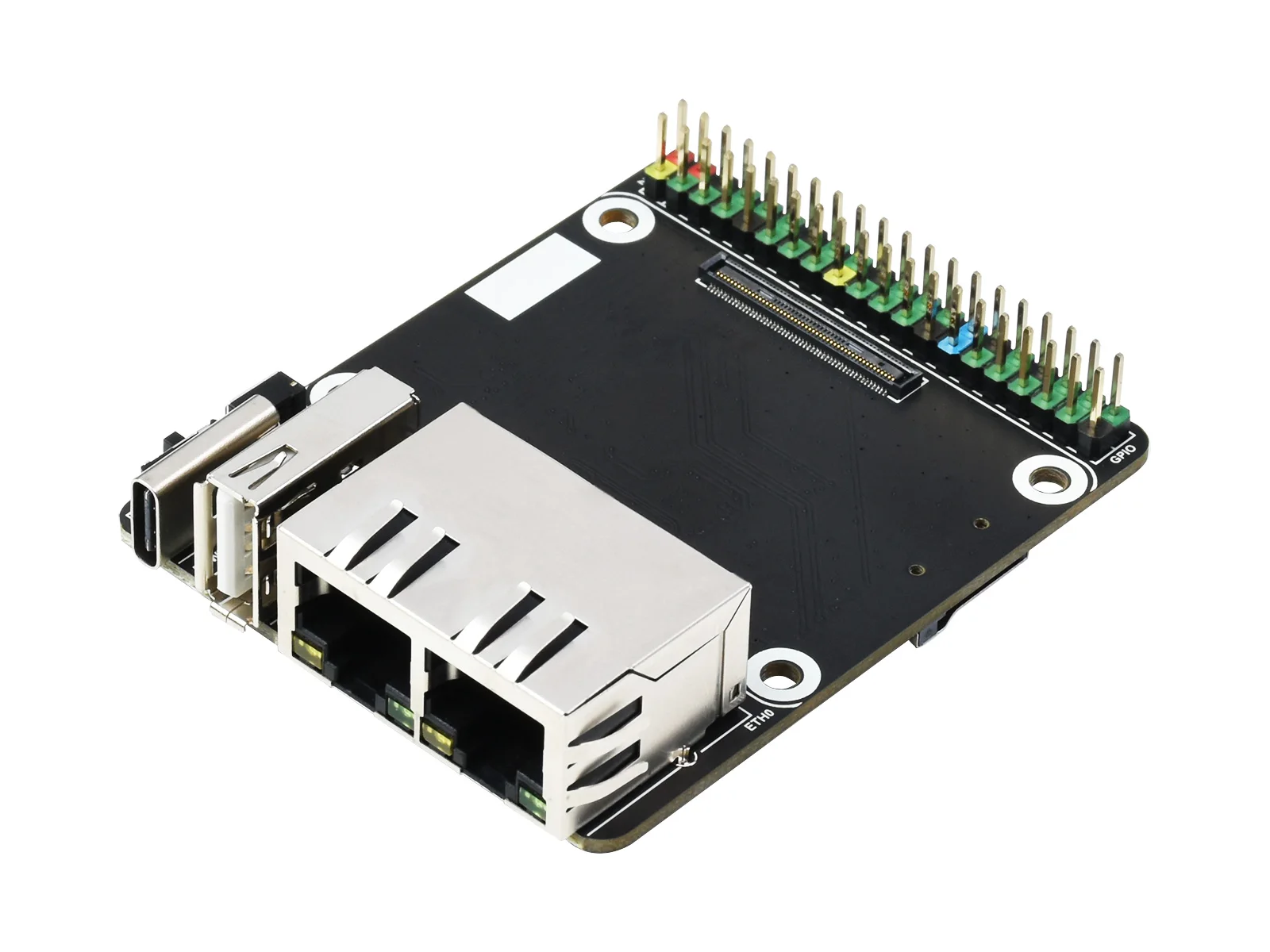 Waveshare Mini Dual Gigabit Ethernet Mini-Computer Kit Designed for Raspberry Pi Compute Module 4