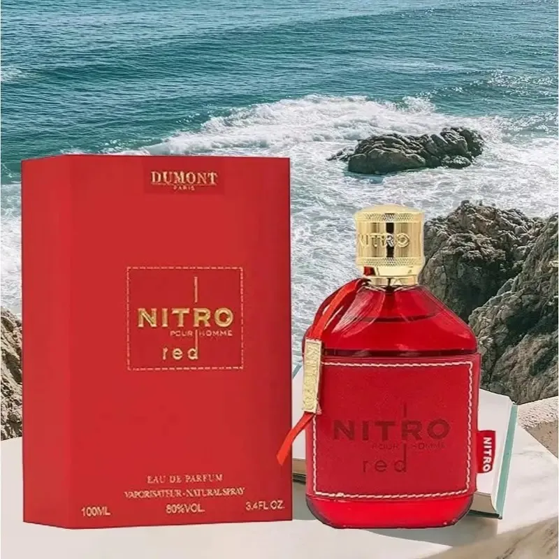 

NITRO RED - 3,4 унции - Парфюмированная вода - Роскошные духи для мужчин - Фруктовый, древесный, цветочный и мужской аромат - Стойкий одеколон M