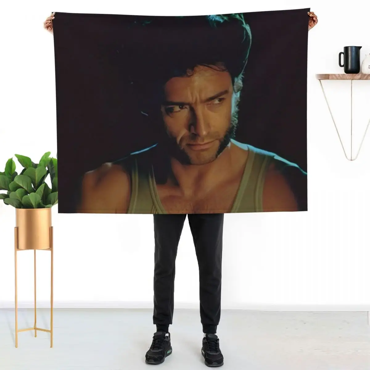 Hugh jackman Throw Blanket Tourist for sofa Sofas Travel Soft Plaid Decorative Beds Blankets