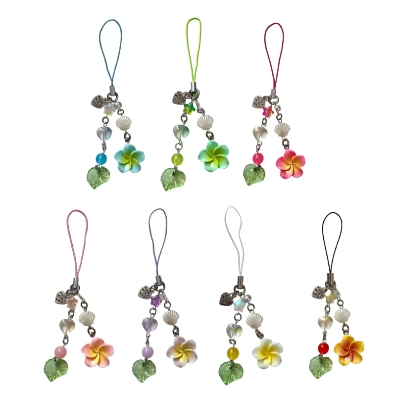 Fashion Mobile Strap Featuring Plumeria Alloy Texture Suitable for Home Use Q6RB