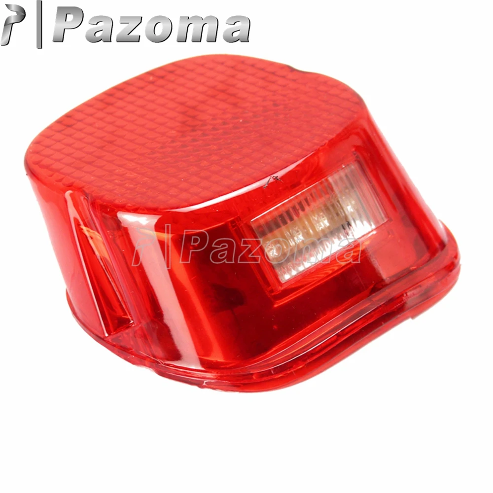 PAZOMA Red Lens Motorbike Rear Taillight Motorcycle LED Flashing Brake Stop Light For Harley Sportster XL Dyna Touring 1999-2003