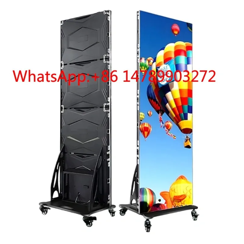 P1.86 P2 P2.5 LED Floor Stand Poster 6401920mm Indoor Outdoor Movable Mall Shop Advertising Display