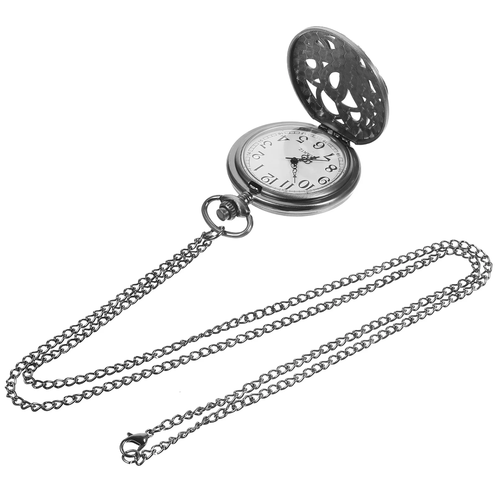 1 قطعة جيب ريترو خمر حركة كوارتز المحمولة خفيفة الوزن الجوف خارج سبائك الزنك للجنسين ساعة الجيب للرجال والنساء #4