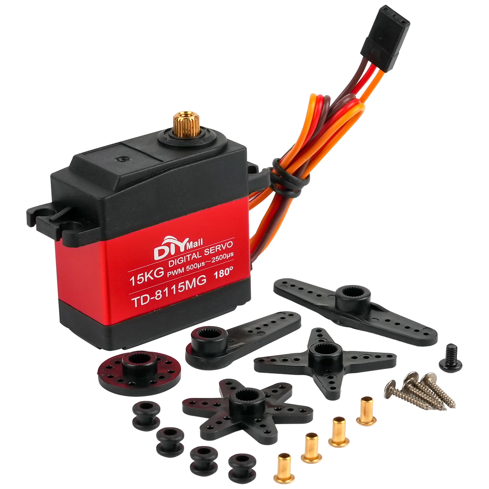 Servo Digital HV de 45KG, Motor Sin Núcleo, 8,4 V, resistente al agua, caja de aluminio con engranaje de Metal para 1/8 1/10 RC, coche, camión, Robot sobre orugas