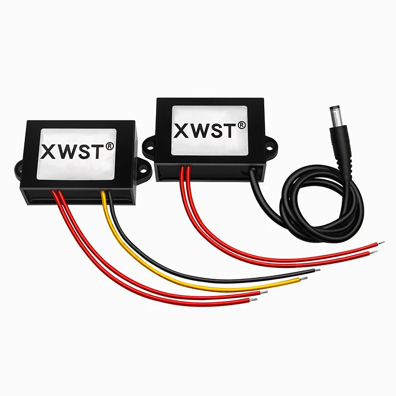 XWST AC24V36V48V do DC12V Przetwornica Buck Regulator napięcia 1-5A Moduł zasilacza obniżającego napięcie z wyjściem portu DC Wodoodporny CE