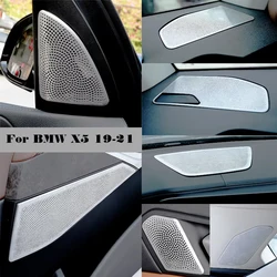 Front Rear Door Horn Kit Tweeter Speakers Cover Trim For BMW X5 G05 2019 -2025 Horn Loudspeaker Cover