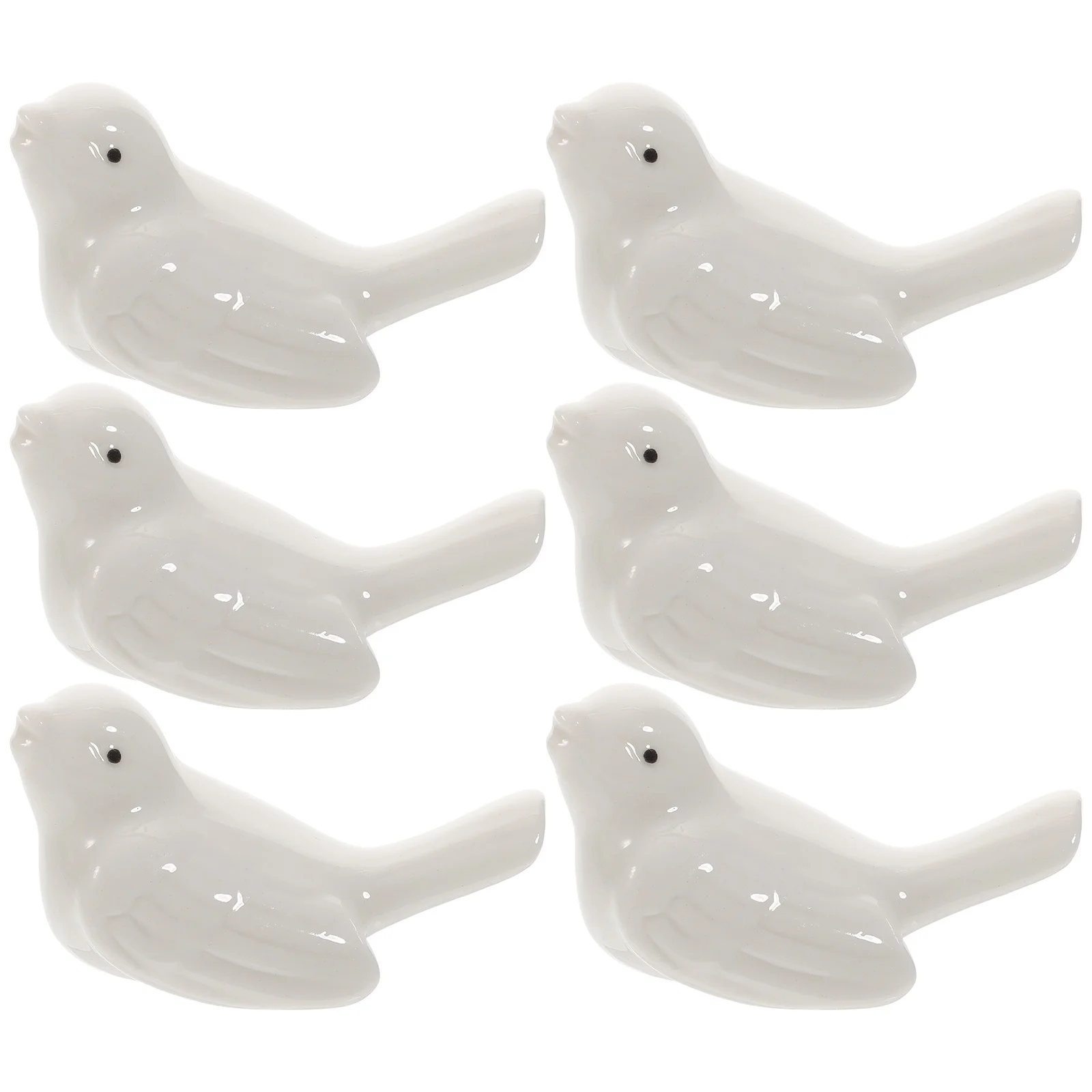 

6Pcs Elegant Bird Shape Ceramic Chopstick Rests Dining Table Cutlery Holder Kitchen Accessory Chopstick Rests