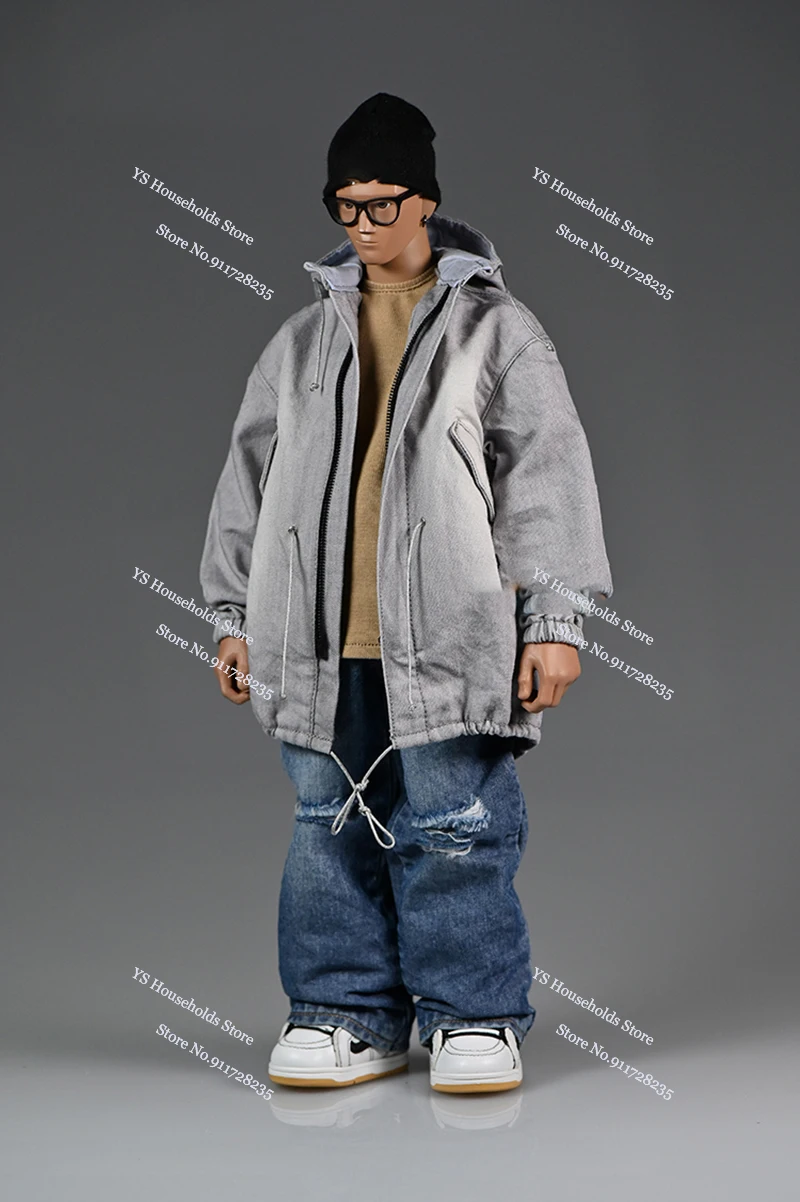 1/6 scala uomo donna soldato utensili larghi giacca a vento cappotto lungo giacca di jeans Top abbigliamento accessorio per corpo Action Figure