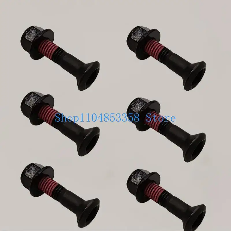 652F حزمة مكونة من 6 مسامير وصواميل مسننة مضادة للاهتزاز لضمان راحة القيادة السلسة